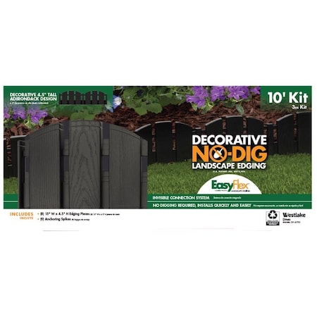 Easyflex EasyFlex 10 ft. L X 4.5 in. H Plastic Black Landscape Edging Kit 3600BK-10-6